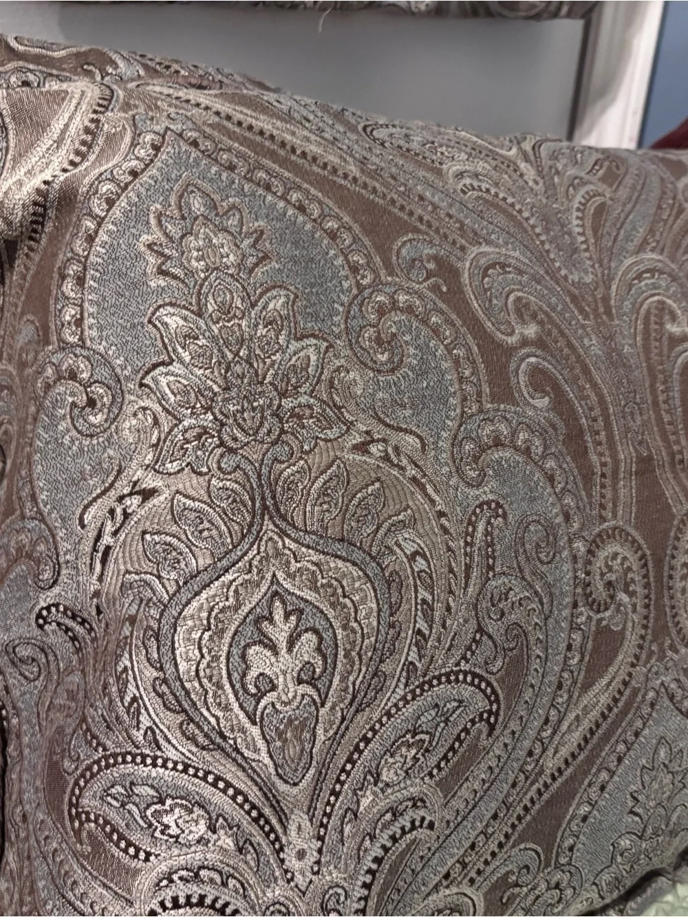 Pair of Decorative Paisley Pillow Shams King Size - Home Bedding